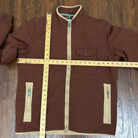 WELLEN Quilted Jacket Brown Full Zip Insulated Cozy Winter Outdoor Nylon - Picture 10 of 11